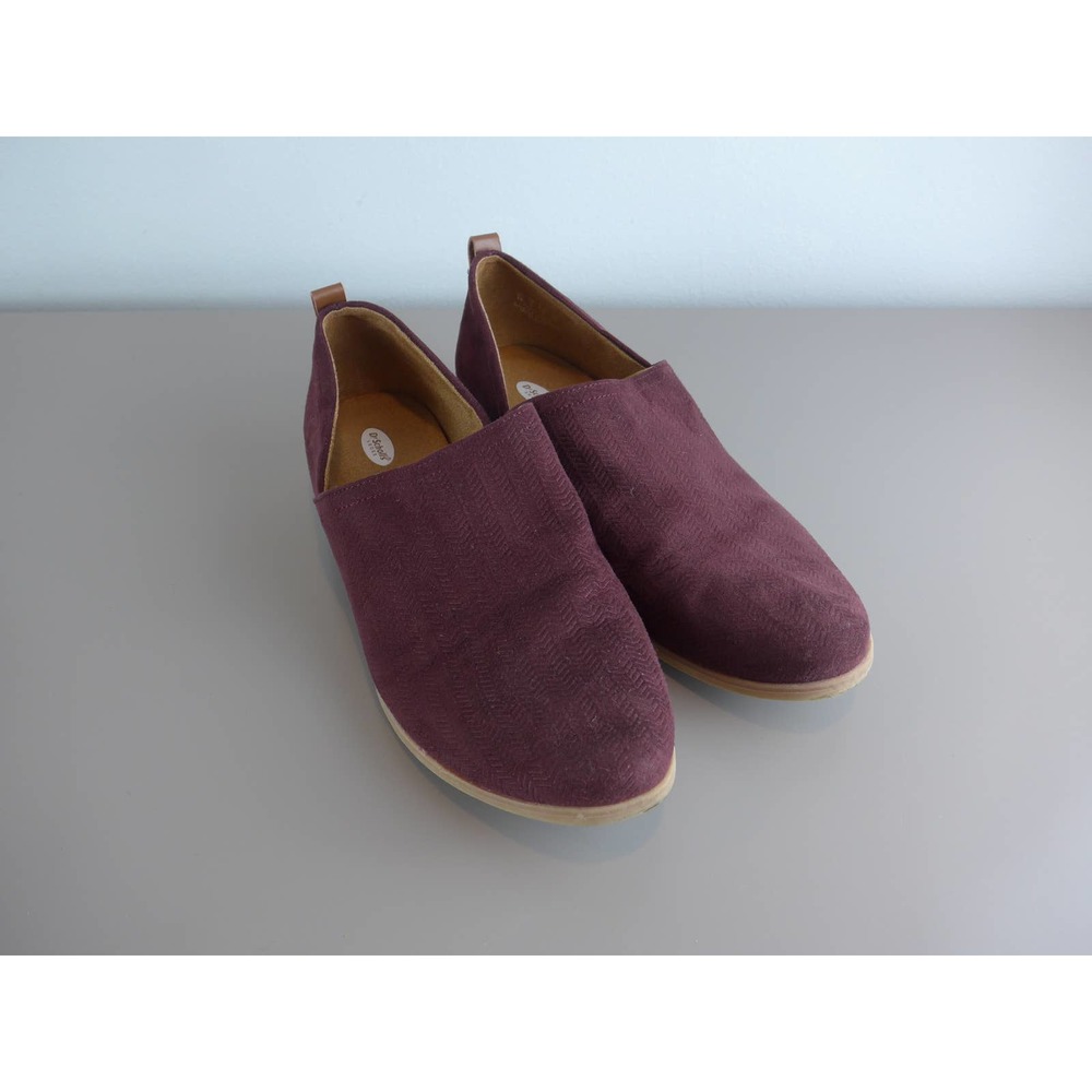 Dr. Scholls 8 Red Suede Loafers Shoes EUC